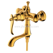 Exposed Brass Shower Mixer Valve Gold